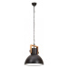 Závěsná lampa černá / mangovník Dekorhome 30 cm