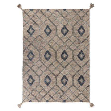 Šedý vlněný koberec Flair Rugs Diego, 200 x 290 cm