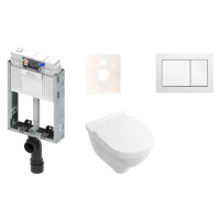 Cenově zvýhodněný závěsný WC set TECE k zazdění + WC Villeroy & Boch O.novo KMPLONOVO