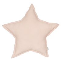 Cotton & Sweets Lněný polštář hvězda pudrově růžová 50 cm