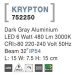 NOVA LUCE venkovní nástěnné svítidlo KRYPTON tmavě šedý hliník LED 6W 3000K 220-240V 32st. IP54 