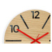 ModernClock Nástěnné hodiny Akselod hnědo-červené