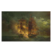 Louis Philippe Crepin - Obrazová reprodukce Battle Between the French Frigate 'Arethuse' and the