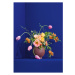 Paper Collective designové moderní obrazy Blomst 01 - Blue (70 x 100 cm)