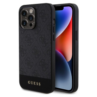 Guess PU 4G Stripe MagSafe kryt iPhone 15 Pro černý