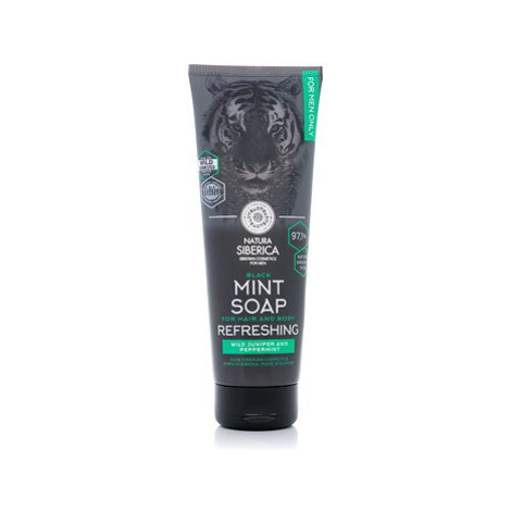 NATURA SIBERICA Men Black Mint Soap For Hair and Body 200 ml