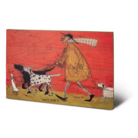 Dřevěný obraz Sam Toft - Walkies, 59 × 40 cm