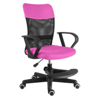 Dětská židle na kolečkách TIMMY II s podnožkou — látka, více barev růžová