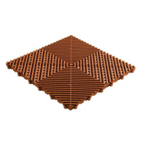 Swisstrax dlaždice modulární podlahy typu Ribtrax Pro 40×40 cm barva Terra Cotta hnědá