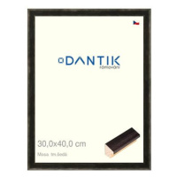 DANTIK rámeček 30 × 40, Mosa tm.šedý plexi čiré