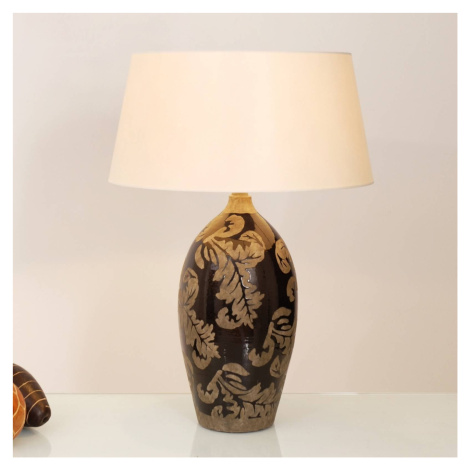 Holländer Stolní lampa Toulouse kulatá, výška 65 cm, černá J. Holländer