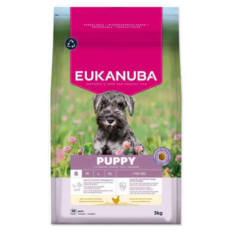 Eukanuba Krmivo Puppy Small rich in fresh chicken 3kg