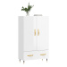 vidaXL Skříň highboard lesklá bílá 69,5 x 31 x 115 cm kompozitní dřevo