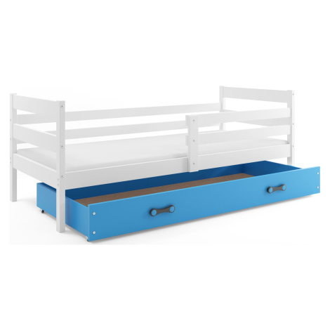 BMS Dětská jednolůžková postel ERYK | bílá Barva: bílá / modrá, Rozměr: 190 x 80 cm