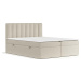 Béžová boxspring postel s úložným prostorem 140x200 cm Novento – Maison de Rêve