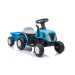 mamido Dětský elektrický traktor Swift s přívěsem modrý