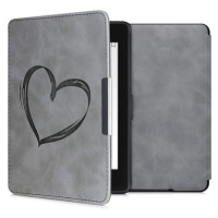 KW Mobile - Brushed Heart - KW4974707 - pouzdro pro Amazon Kindle Paperwhite 1/2/3 - šedé