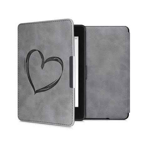 KW Mobile - Brushed Heart - KW4974707 - pouzdro pro Amazon Kindle Paperwhite 1/2/3 - šedé