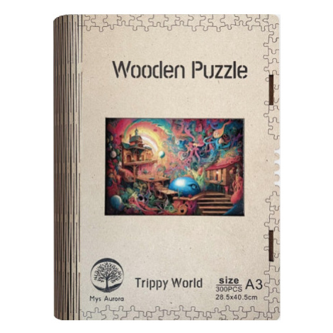 Dřevěné puzzle/Trippy world A3 EPEE Czech