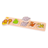 Bigjigs Toys Dřevěné vkládací puzzle safari