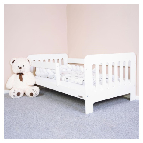 Dětská postel se zábranou STAPELIAN 160x80 cm, bílá
