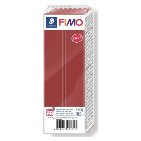 FIMO soft 454 g - vánoční červená Figured ART