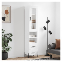 vidaXL Skříň highboard bílá s vysokým leskem 34,5x34x180 cm kompozit