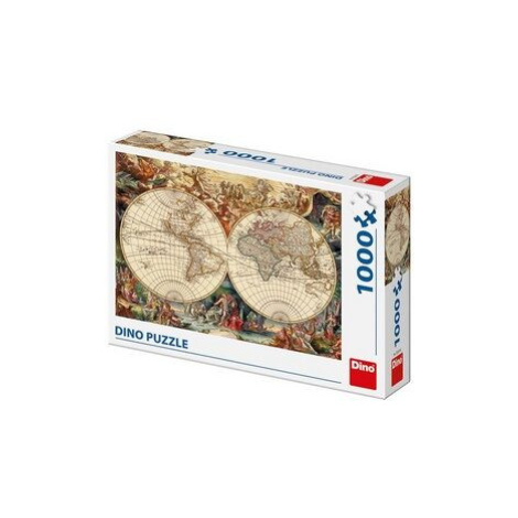 Historická mapa - puzzle 1000 dílků Dino