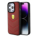 Kryt Ferrari FEHCP15LRDUR iPhone 15 Pro 6.1" red hardcase Leather Stitched Lines (FEHCP15LRDUR)