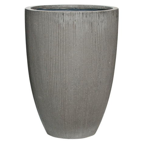 Květináč Ben, barva tmavě šedá (vertikální vroubkování), více velikostí - PotteryPots Velikost:  Pottery Pots