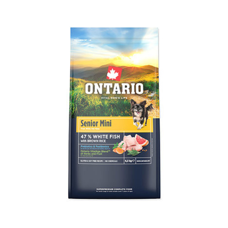 Ontario Senior Mini Fish & Brown Rice 6,5 kg
