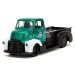 Autíčko Chevy COE 1952 DC Jada kovové s otevíratelnými dveřmi a figurka Green Lantern délka 12 c