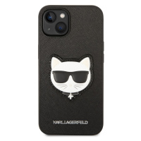 Zadní kryt Karl Lagerfeld PU Saffiano Choupette Head pro Apple iPhone 14 Plus, černá