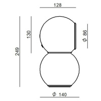 Stilnovo Stilnovo Gravitino LED stolní magnet, červená-šedá