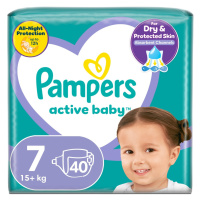 Pampers Active Baby Maxi Pack vel. 7 15+ kg dětské pleny 40 ks