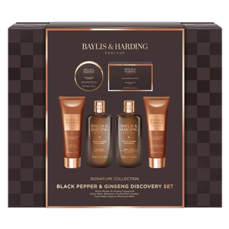 Baylis & Harding Pánská dárková sada péče o tělo Black Pepper & Ginseng 6 ks
