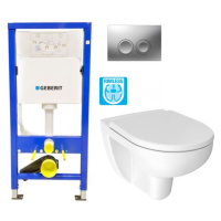 GEBERIT DuofixBasic s matným tlačítkem DELTA21 + WC JIKA LYRA PLUS RIMLESS + SEDÁTKO DURAPLAST 4