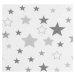 Bellatex Dětský set polštáře a přikrývky Hvězdy šedá, 75 x 100 cm, 42 x 32 cm