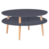 Grafitově šedý konferenční stolek Ragaba UFO, Ø 70 cm