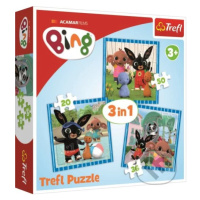 Puzzle Bing / Zábava s přáteli 3v1 - puzzle z kategorie 15 - 60 dílků