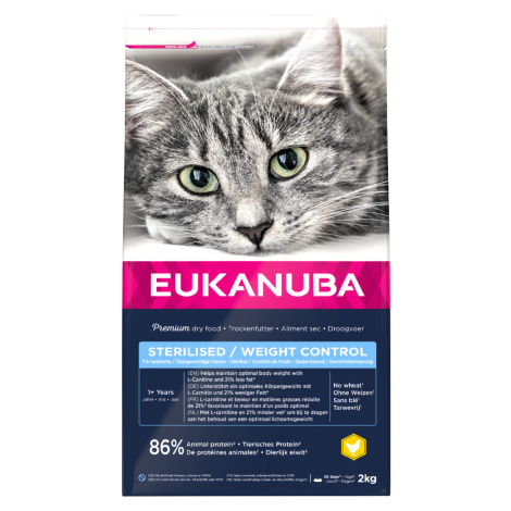 Eukanuba Sterilised/Weight Control Adult - Výhodné balení: 3 x 2 kg