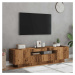 vidaXL TV stolek s LED old wood 160 x 35 x 40 cm kompozitní dřevo