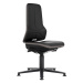 bimos Průmyslová otočná židle NEON ESD, patky, permanentní kontakt, koženka, šedý flexibilní pás