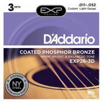 D'Addario EXP26-3D Phosphor Bronze Custom Light 11-52