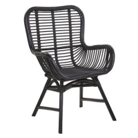 Černá ratanová židle TOGO, 119270