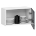 Ak furniture Závěsná kuchyňská skříňka Olivie W 60 cm bílá/černá lesk