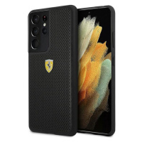 Ferrari FESPEHCS21LBK hard silikonové pouzdro Samsung Galaxy S21 Ultra 5G black On Track Perfora