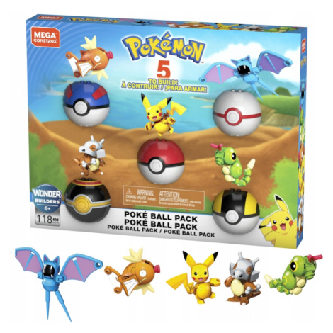 Construx Pokémon Stavebnice Poke Ball 5 Pack Sada Trenéra 118 Dílků