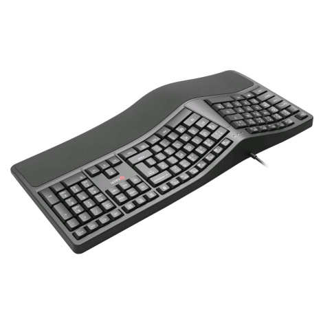 Klávesnice C-TECH KB-113E USB, ERGO,  černá, CZ/SK