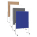 magnetoplan Přednášková tabule, bílý rám, jednodílná, modrá plsť